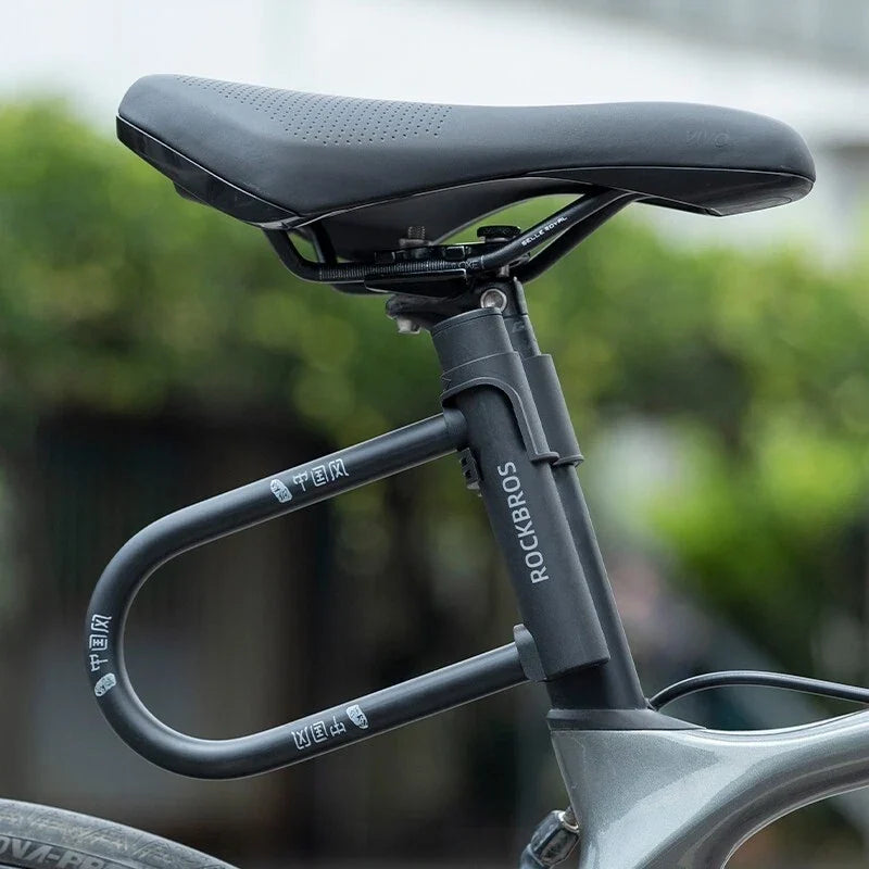 Bike U Lock with 4 ft Cable Heavy Duty Anti Theft with 2 Keys & Bracket