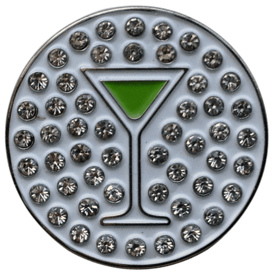 Apple Martini Crystal Ball Marker & Hat Clip by ReadyGOLF