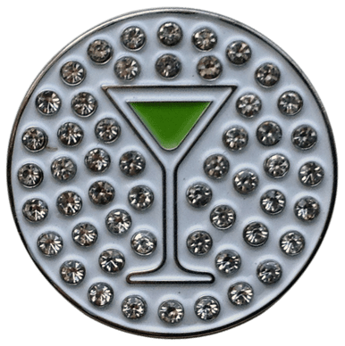 Apple Martini Crystal Ball Marker & Hat Clip by ReadyGOLF