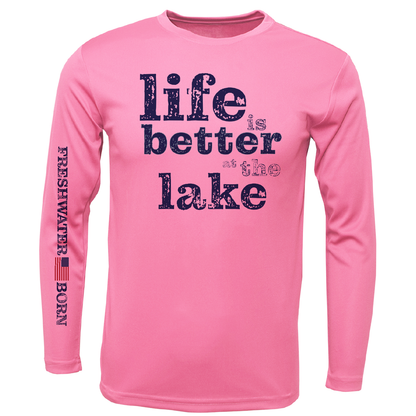 Florida "Life is Better at the Lake" Girl's Long Sleeve UPF 50+ Dry-Fit Shirt