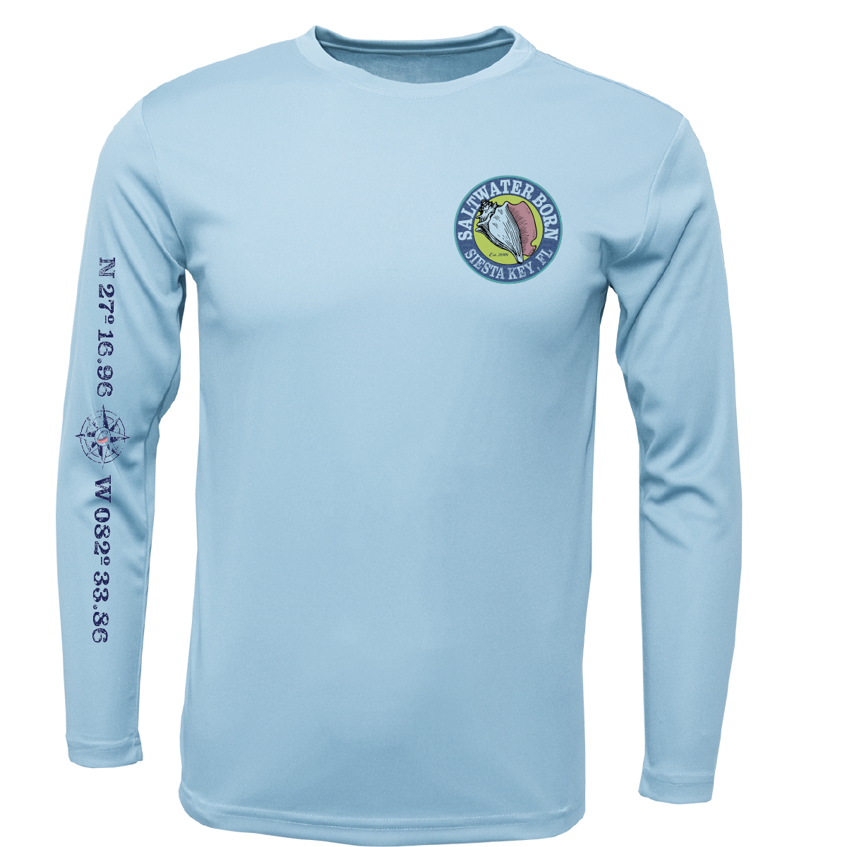 Siesta Key, FL Trophy Sword Long Sleeve UPF 50+ Dry-Fit Shirt