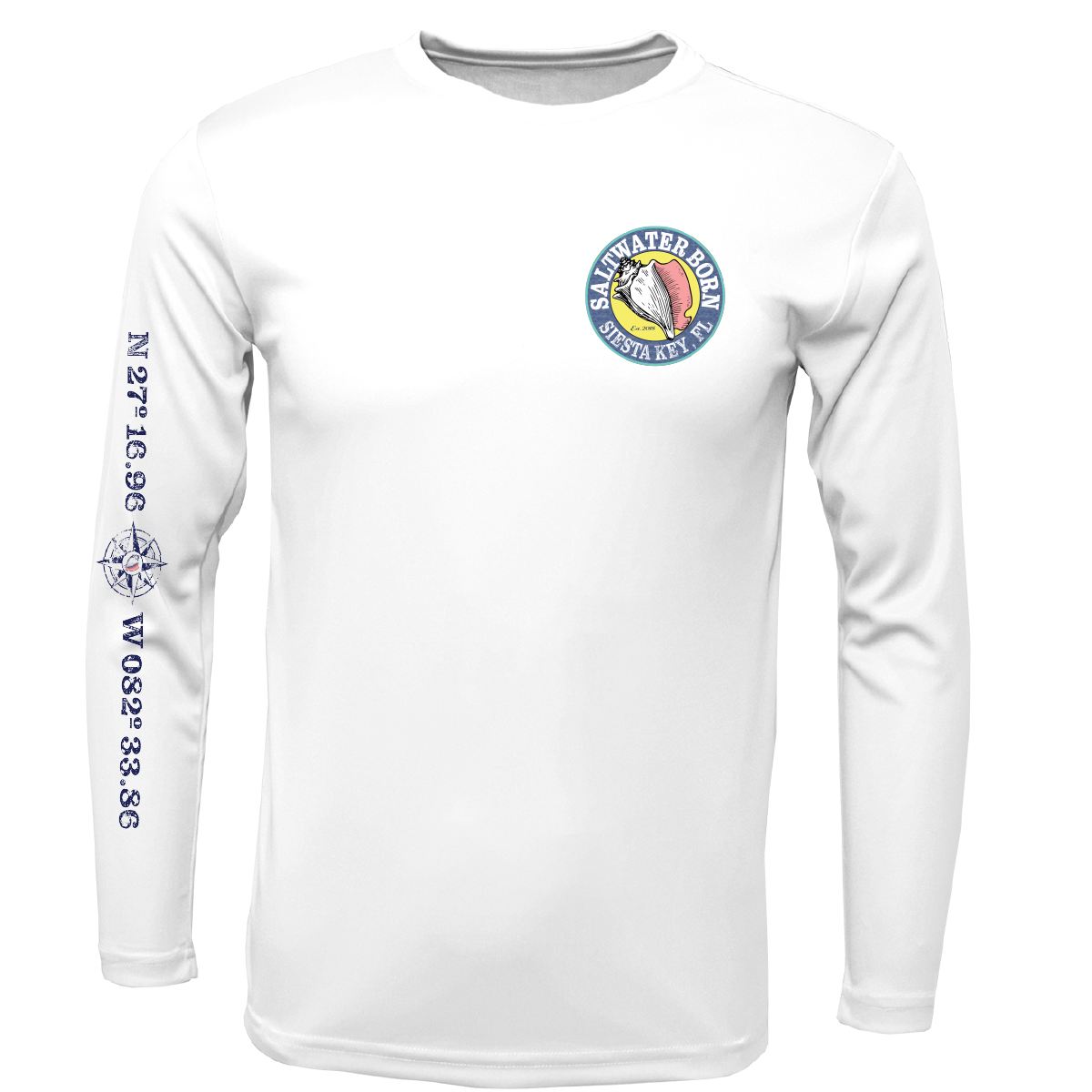 Siesta Key, FL Marlin Men's Long Sleeve UPF 50+ Dry-Fit Shirt