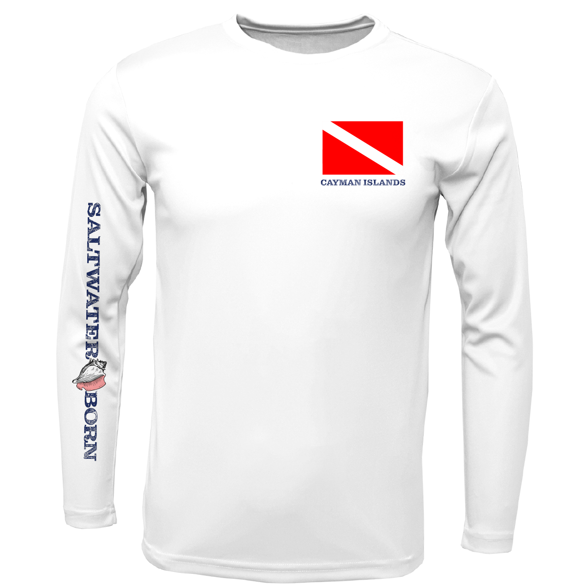 Cayman Islands Diver Men's Long Sleeve UPF 50+ Dry-Fit Shirt