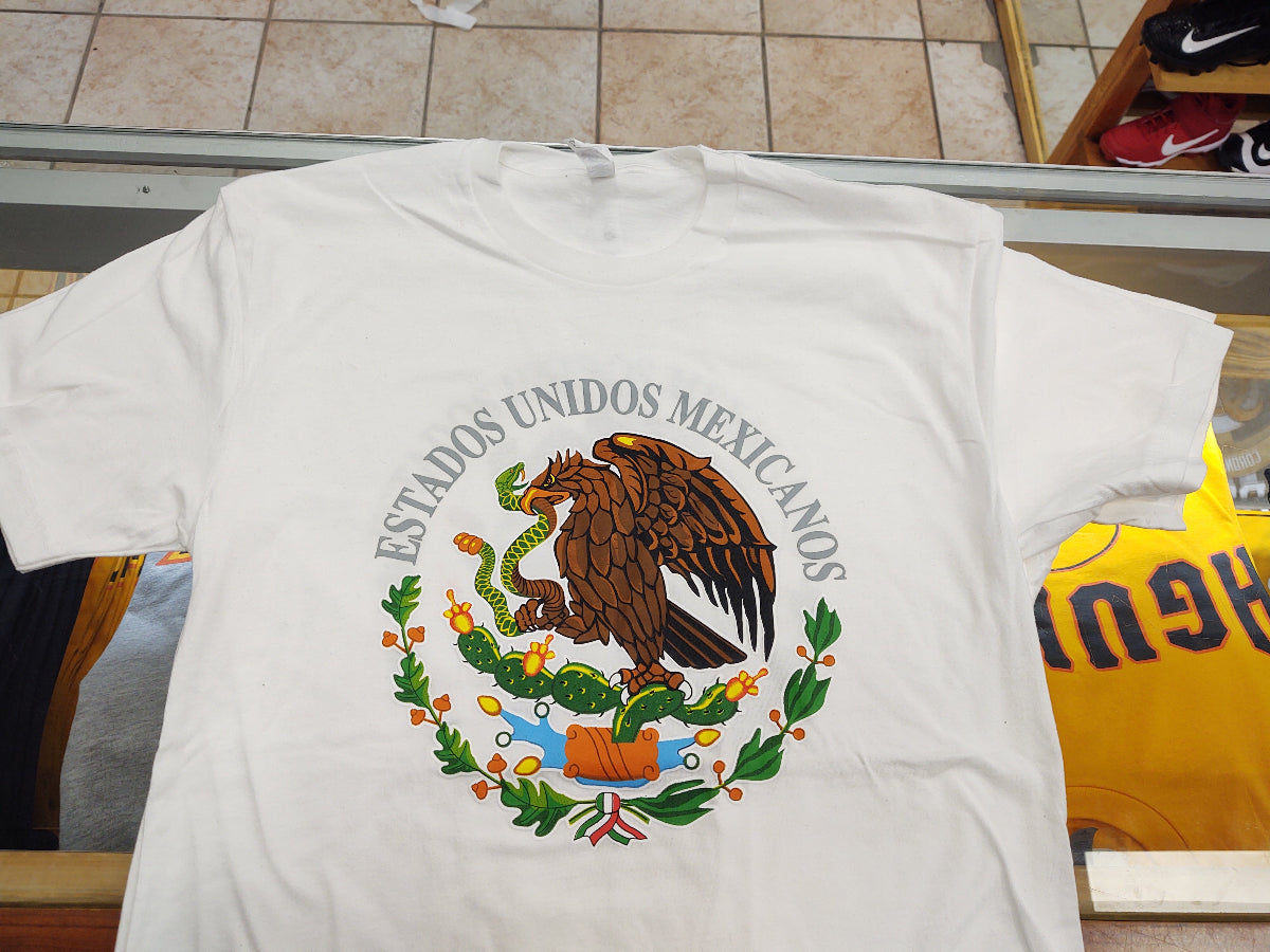 T-Shirts with Mexican Shield Printed with High Quality