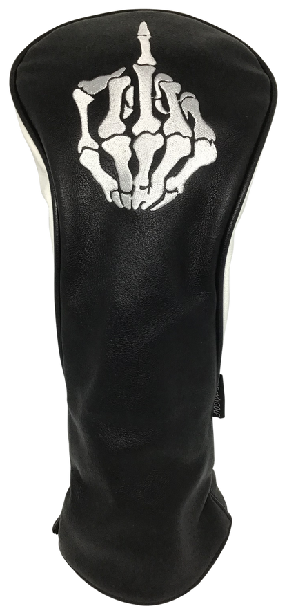 Skeleton Bone Middle Finger Embroidered Headcover -  Driver