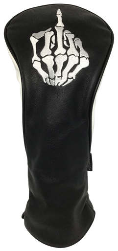 Skeleton Bone Middle Finger Embroidered Headcover -  Driver