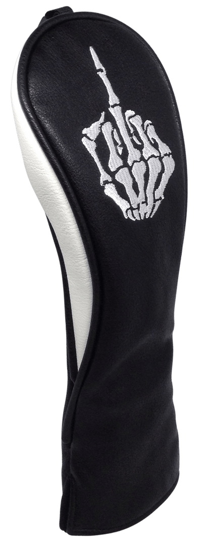 Skeleton Bone Middle Finger Embroidered Hybrid Headcover by ReadyGOLF