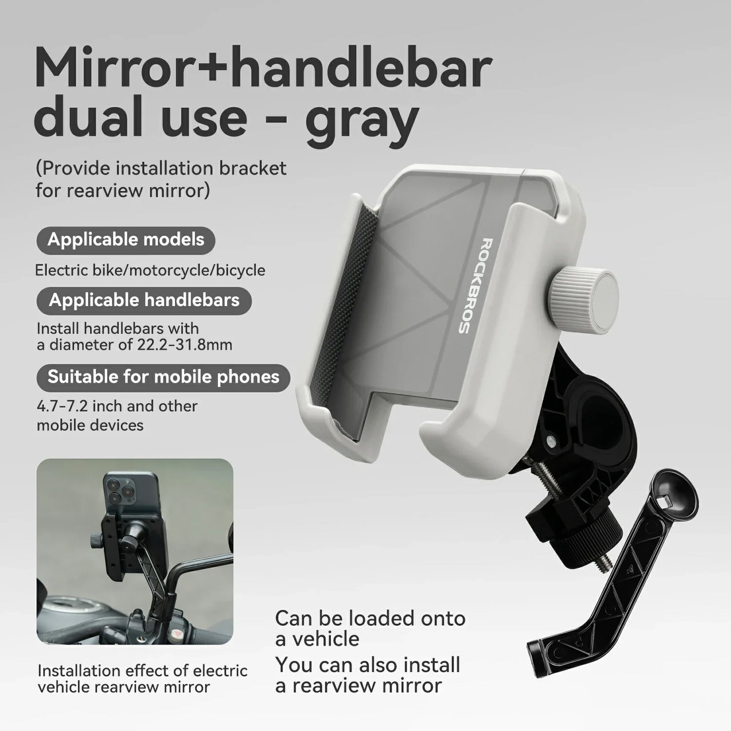 Bike Phone Holder Half Wrap Anti-Overload for 4.7-7.2''