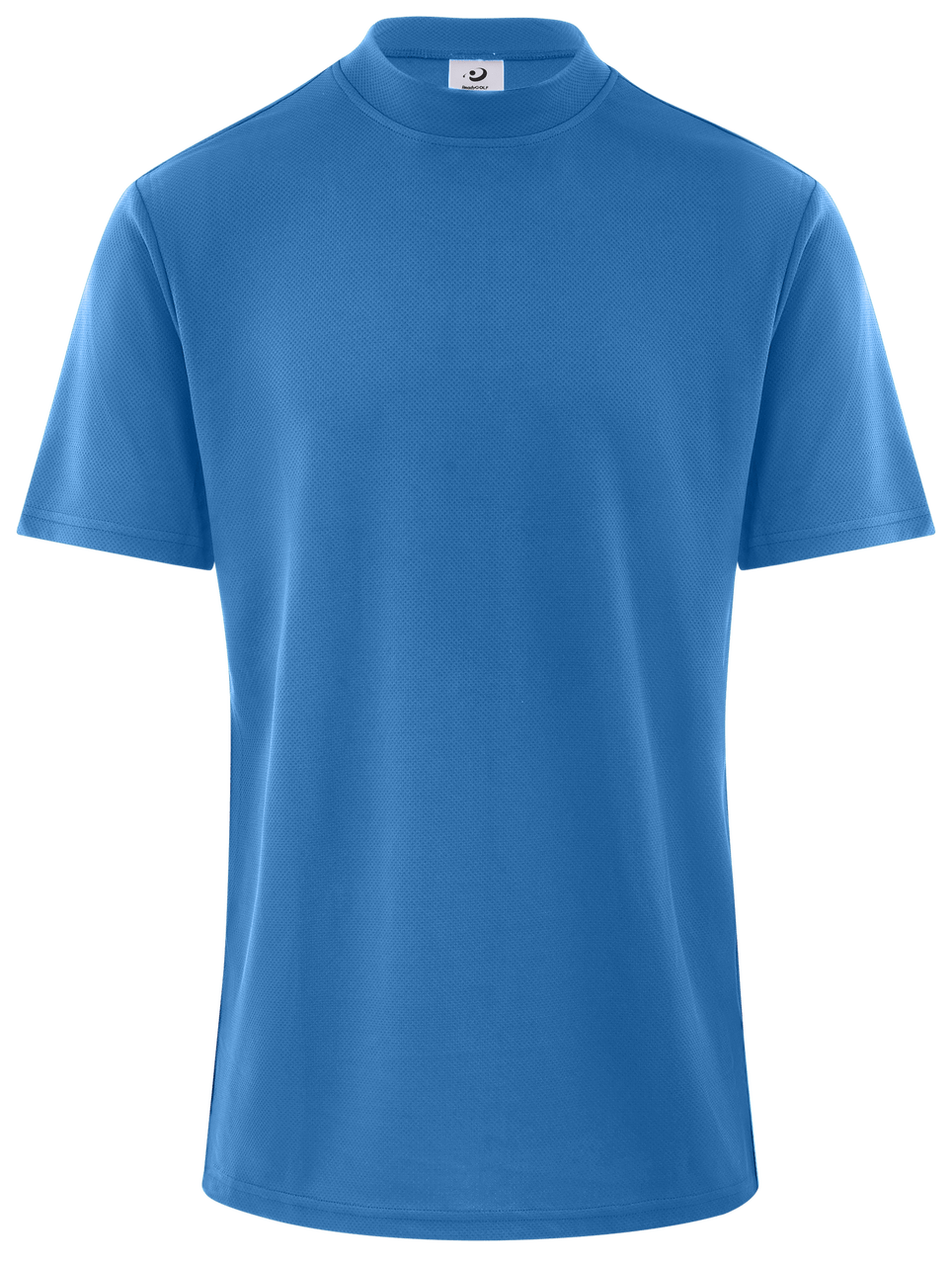 Men's Blue Mock Neck CoolMax Polo Shirt by ReadyGOLF