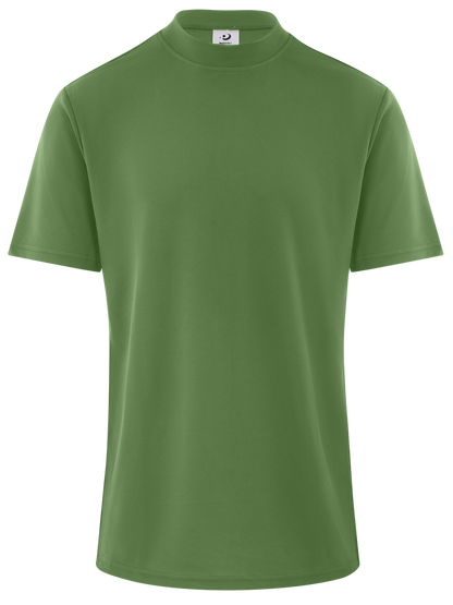 Men's Green Mock Neck CoolMax Polo Shirt by ReadyGOLF
