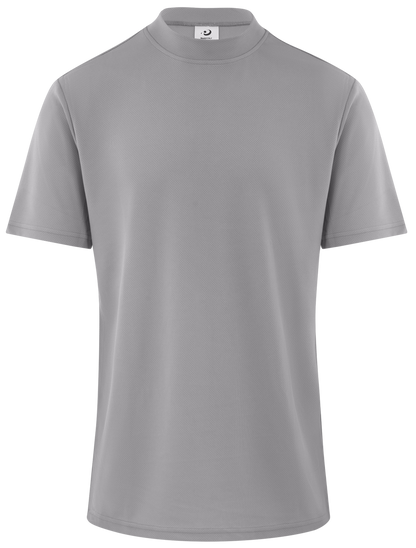 Men's Grey Mock Neck CoolMax Polo Shirt by ReadyGOLF