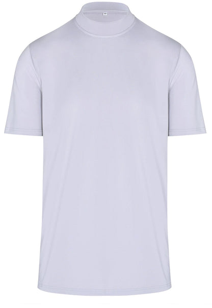 Men’s Grey Mock Neck Stretch Fit Polo Shirt by ReadyGOLF