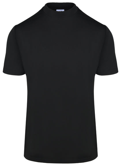 Men's Black Mock Neck CoolMax Polo Shirt by ReadyGOLF