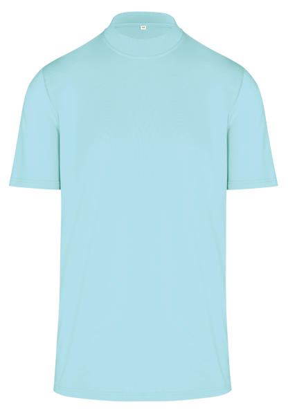 Men’s Seafoam Mock Neck Stretch Fit Polo Shirt by ReadyGOLF