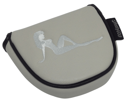 Mudflap Girl Embroidered Mallet Putter Cover by ReadyGOLF (Grey)