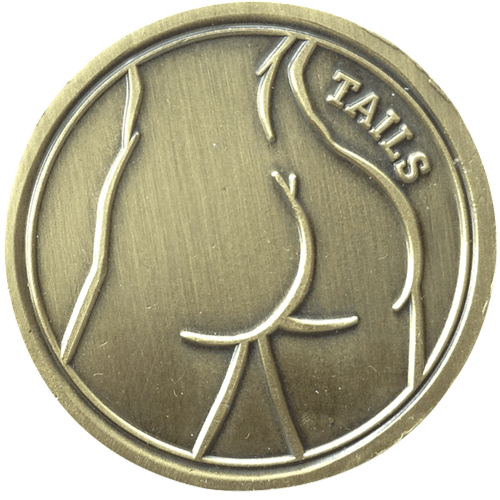 Naked Lady Heads or Tails Flip Coin Ball Marker & Hat Clip by ReadyGOLF