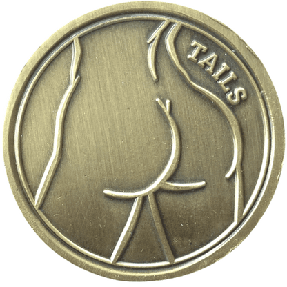 Naked Lady Heads or Tails Flip Coin Ball Marker & Hat Clip by ReadyGOLF