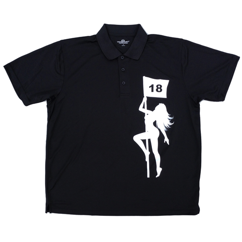 Pole Dancer (Black) Mens Golf Polo Shirt by ReadyGOLF - LIMITED EDITION