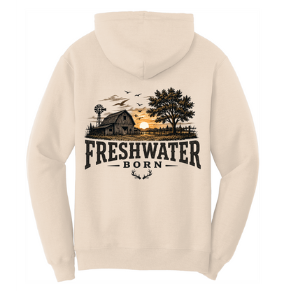 Freshwater Born- Heartland Heritage Men's Cotton Hoodie