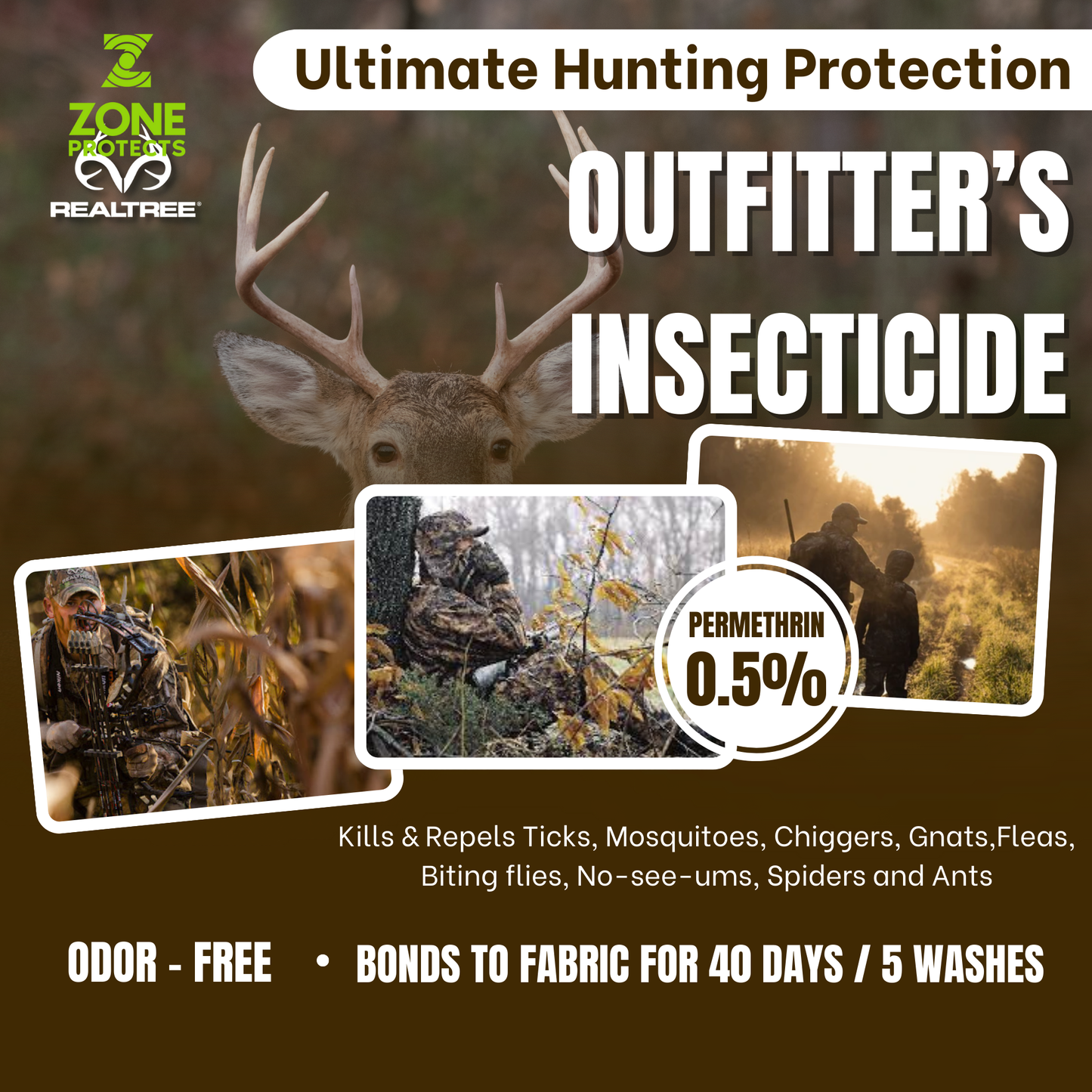 Permethrin Insecticide; Realtree Outfitter's Permethrin Spray Bundle, Mistosol + Refill