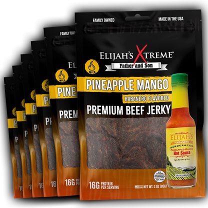 Pineapple-Mango Habanero Beef Jerky - 6 bags (1lb)