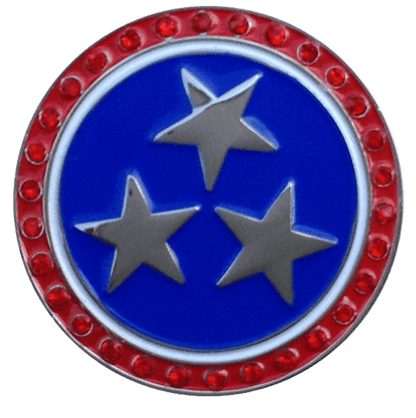 Patriotic Stars Crystal Ball Marker &amp; Hat Clip by ReadyGOLF