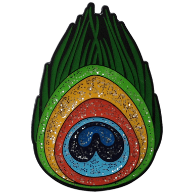 ReadyGolf: Glitter Ball Marker & Hat Clip - Peacock Feather