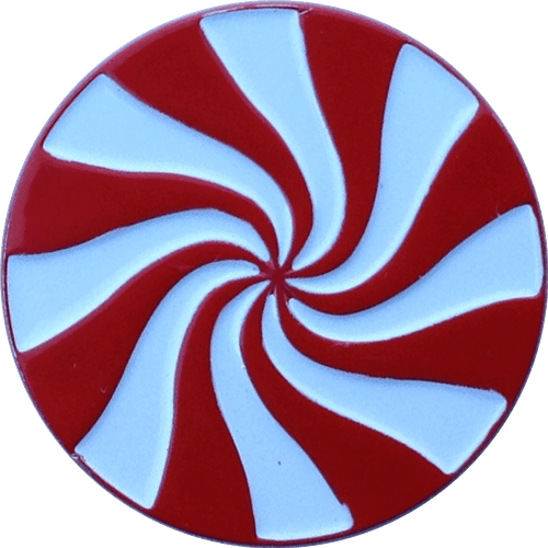 Peppermint Candy Ball Marker & Hat Clip by ReadyGOLF