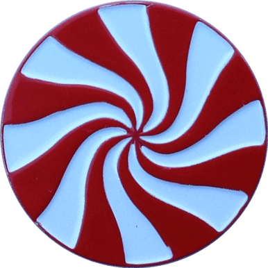 Peppermint Candy Ball Marker & Hat Clip by ReadyGOLF