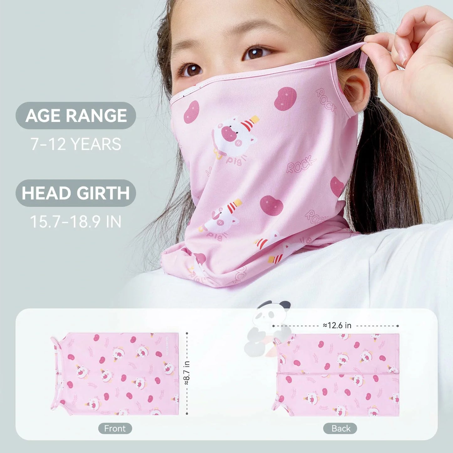 Kids Cooling Neck Gaiter for Boys Girls Age 7-12