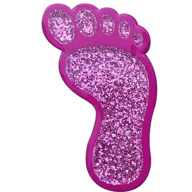 Pink Foot Print Glitter Ball Marker &  Hat Clip by ReadyGOLF