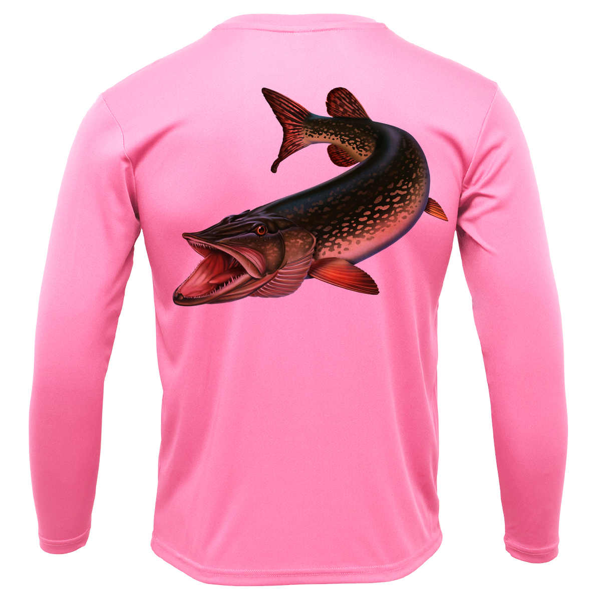 Florida Freshwater Born Pike Girl's Long Sleeve UPF 50+ Dry-Fit Shirt