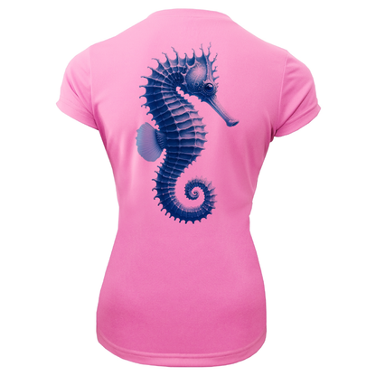 Key West, FL Seahorse Women's Short Sleeve UPF 50+ Dry-Fit Shirt