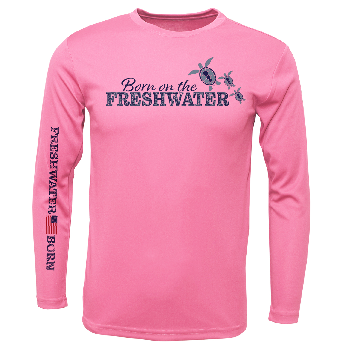 Florida "Born on the Freshwater" Girl's Long Sleeve UPF 50+ Dry-Fit Shirt