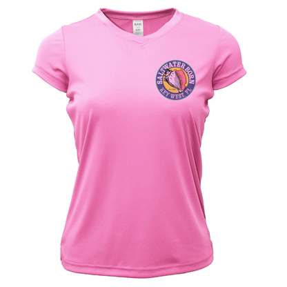 Key West, FL Seahorse Women's Short Sleeve UPF 50+ Dry-Fit Shirt