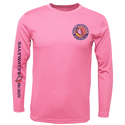 Key West, FL Sunken Pirate Ship Men's Long Sleeve UPF 50+ Dry-Fit Shirt