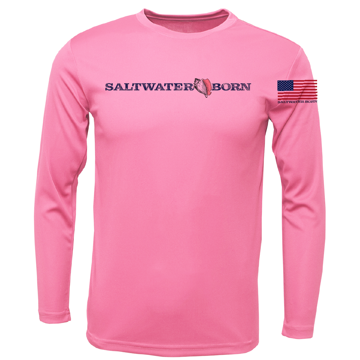 Eagle Ray Outline Men's Long Sleeve UPF 50+ Dry-Fit Shirt