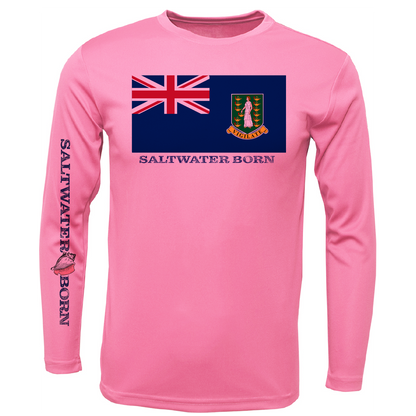British Virgin Islands Flag Men's Long Sleeve UPF 50+ Dry-Fit Shirt