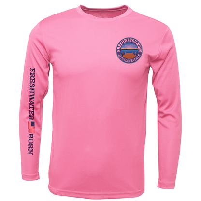 Freshwater Born- Fish, Hunt, Explore, Unwind Boy's UPF 50+ Dry-Fit Shirt