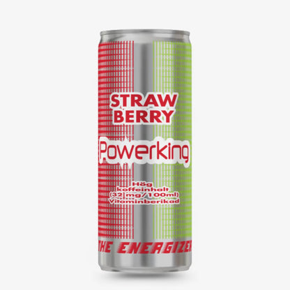 Powerking Strawberry Energy Drink – Imported Strawberry Energy Drink (Sweden)