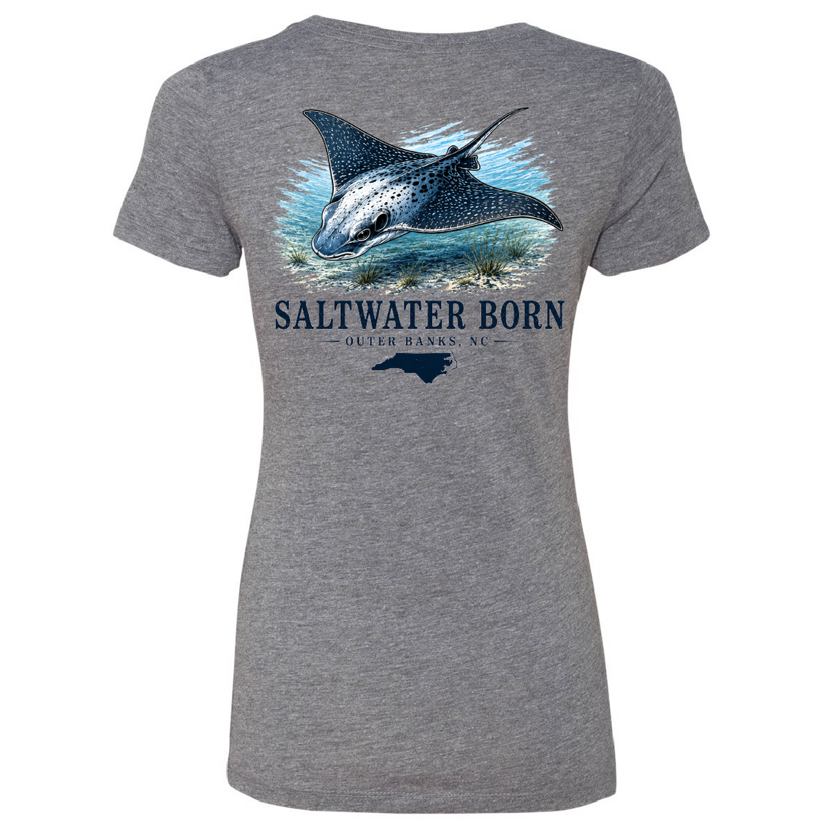 Outer Banks, NC Eagle Ray Women's Triblend Tee