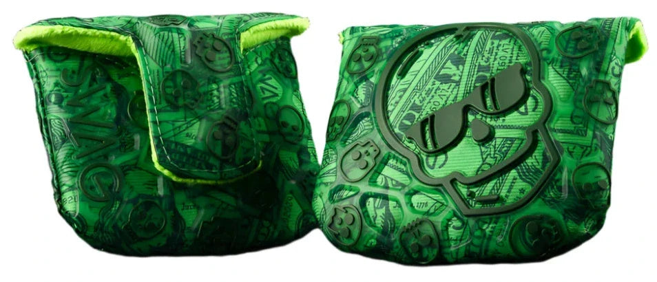 Swag Golf -  Dollar Bills Skull TPU Mallet Putter Headcover *opened, no bag*