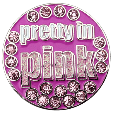 Pretty In Pink Crystal Ball Marker & Hat Clip by ReadyGOLF