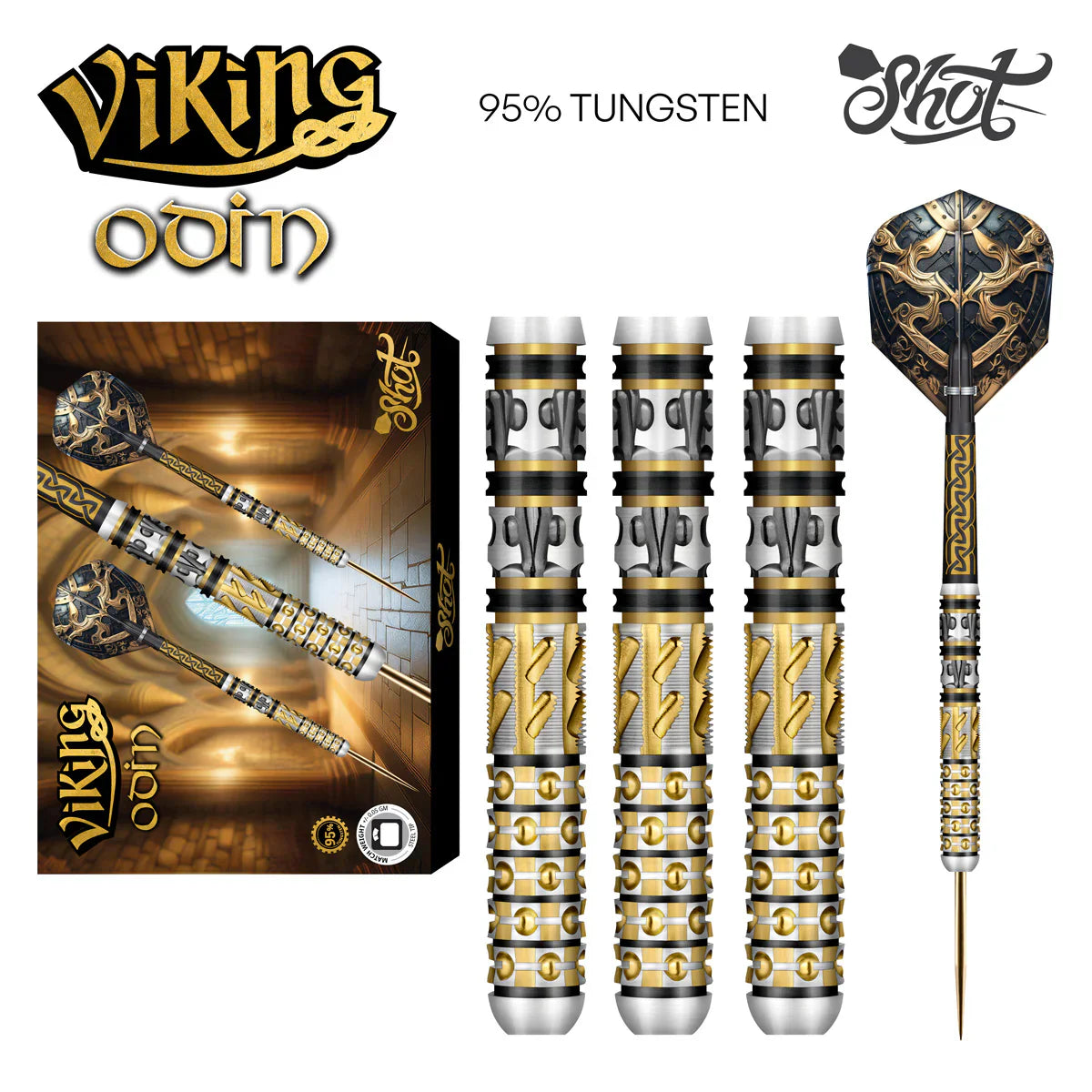 Viking Odin Steel Tip Dart Set - 95% Tungsten