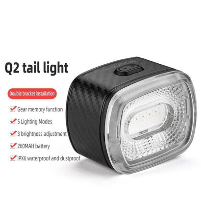 ROCKBROS Cycling Rear Light with 5 Modes