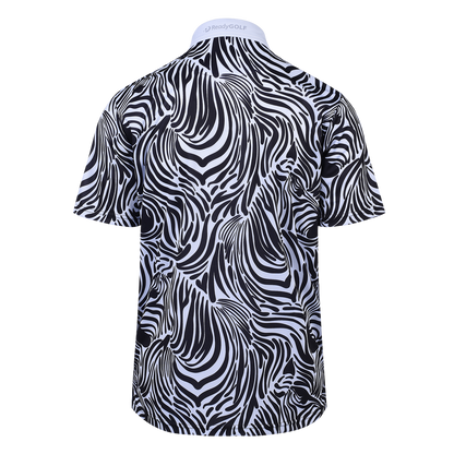 Zebra in the Print Mens Golf Polo Shirt by ReadyGOLF