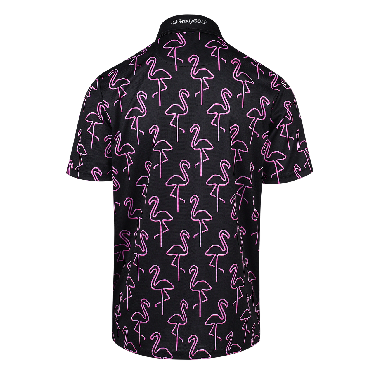 Neon Flamingos Mens Golf Polo Shirt by ReadyGOLF