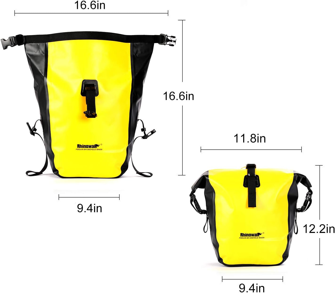 Rhinowalk Waterproof Bike Pannier Bag for Bicycle Cargo Rack Saddle Bag Shoulder Bag Laptop Pannier Rack-RK19663 20L