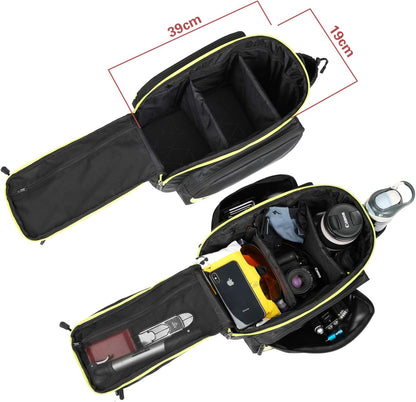 Rhinowalk Trunk Bag Bike Pannier Bag 17L for Bicycle Cargo Rack Saddle Bag Shoulder Bag Laptop Pannier Rack RK19666 17L
