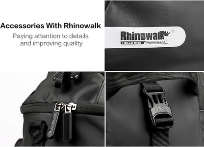 Rhinowalk Trunk Bag Bike Pannier Bag 17L for Bicycle Cargo Rack Saddle Bag Shoulder Bag Laptop Pannier Rack RK19666 17L